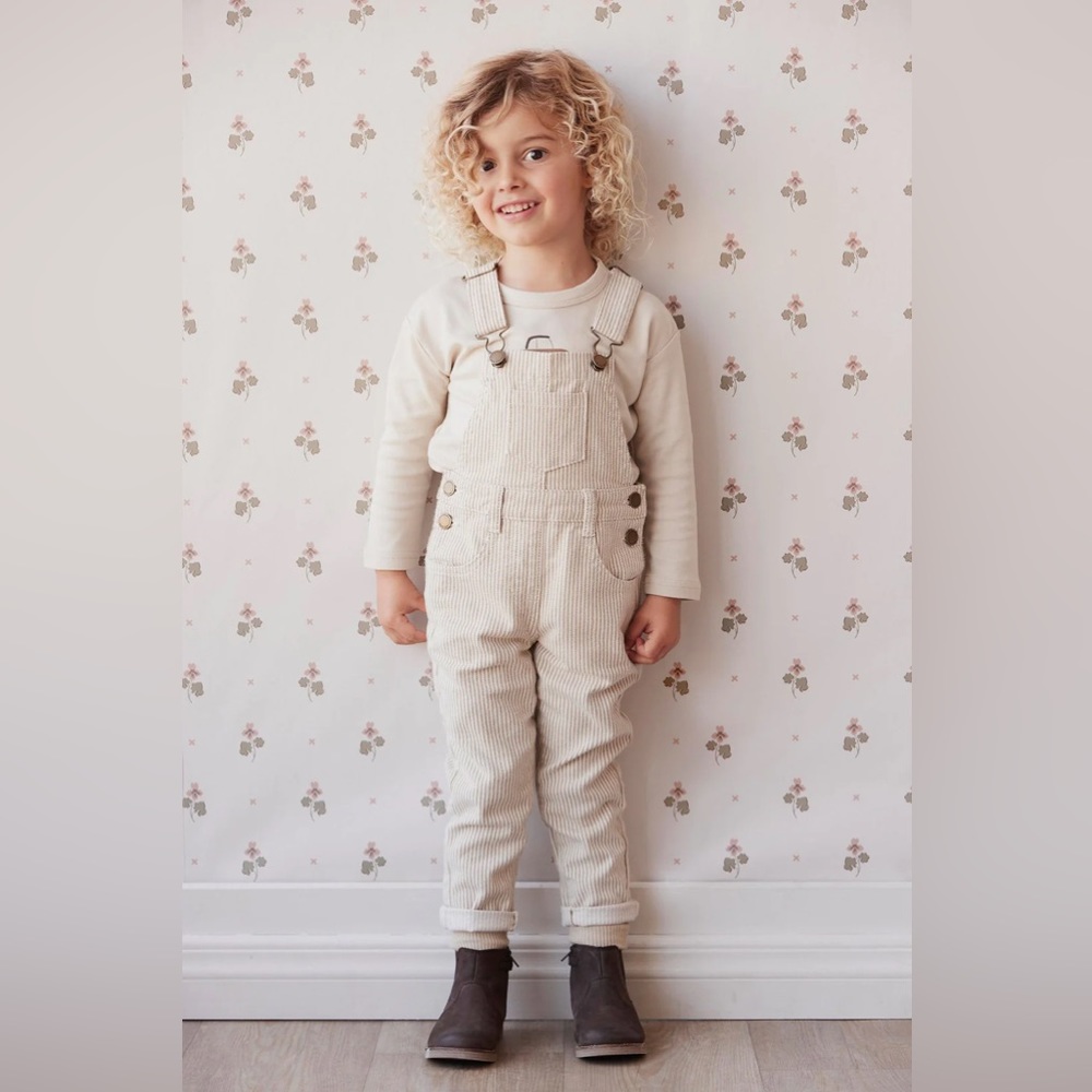 Jamie Kay Cream Kids Overalls